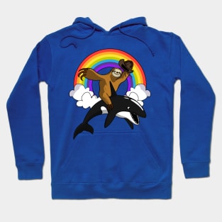 Sloth Riding Orca Whale Hoodie
